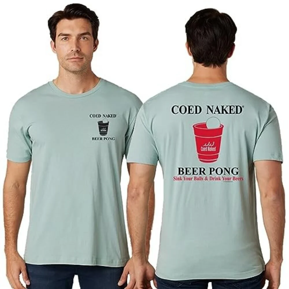 COED Naked Beer Pong T-Shirt, Artichoke, Medium